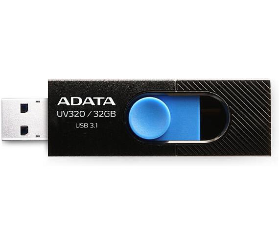 ADATA flash disk 32GB UV320 USB 3.1 černo-modrý (AUV320-32G-RBKBL)