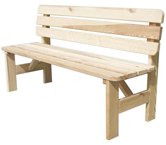 VIKING zahradní lavice dřevěná PŘÍRODNÍ - 150 cm Rojaplast