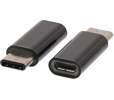 VALUELINE adaptér (redukce) USB 2.0/ USB Micro-B zásuvka – USB 3.1 (C) zástrčka/ černý (VLCP60910B)