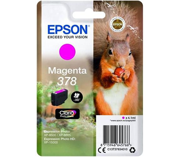 Epson Singlepack Magenta 378 Claria Photo HD Ink (C13T37834010)