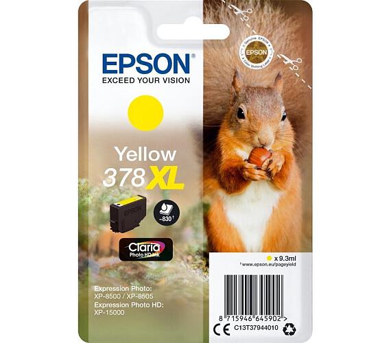 Epson Singlepack Yellow 378 XL Claria Photo HD Ink (C13T37944010)