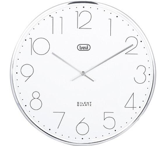 Nstnn hodiny Trevi, OM 3512, stbrn, antireflexn sklo, tich pohyb, rm z lehkho kovu