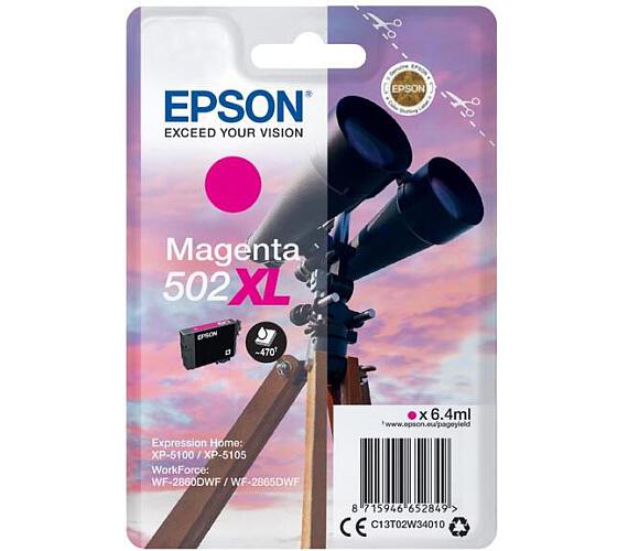 Epson EPSON singlepack,Magenta 502XL,Ink,XL (C13T02W34010)