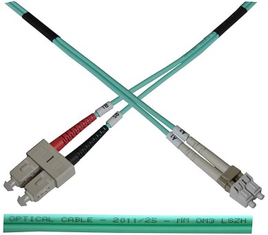 OEM optický patch kabel duplex LC-SC 50/125 MM 2m OM3
