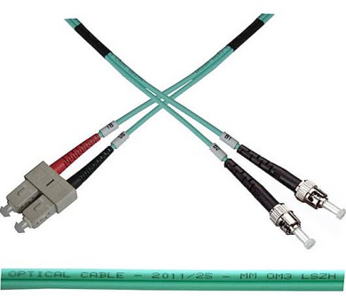 OEM optický patch kabel duplex SC-ST 50/125 MM 1m OM3 (1310)