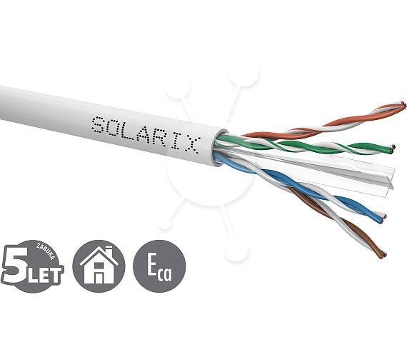 SOLARIX instalační kabel Solarix CAT6 UTP PVC Eca 305m/box SXKD-6-UTP-PVC (26100001)