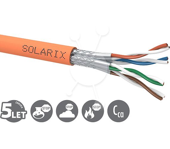 SOLARIX instalační kabel Solarix CAT7 SSTP LSOH Cca-s1,d1,a1 500m/cívka SXKD-7-SSTP-LSOH (27000007)