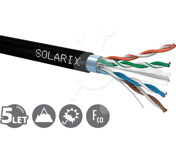 SOLARIX instalační kabel Solarix CAT6 FTP PE Fca venkovní 500m/cívka SXKD-6-FTP-PE (27655194)