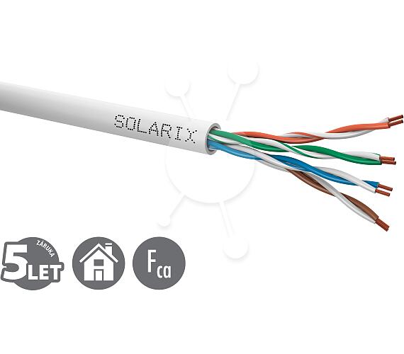 SOLARIX kabel licna Solarix CAT5E UTP PVC šedý 305m/box SXKL-5E-UTP-PVC (27800302)