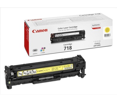 Canon originální toner CRG-718Y/ LBP-7200/ 7660/ 7680/ MF-80x0/ MF724/ 2900 stran/ Žlutý (2659B002)