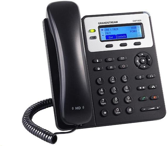 Grandstream GXP-1620/ VoIP telefon/ LCD display/ 2x SIP/ 2x LAN/ SRTP/ TLS/ 3 prog. tlačítka/ (GXP1620)
