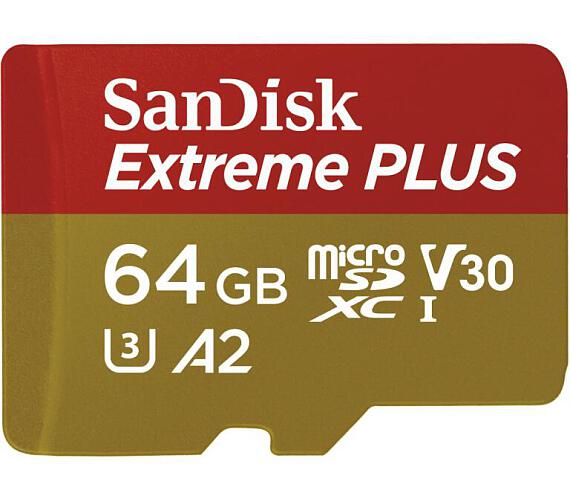 Sandisk MicroSDXC karta 64GB Extreme PLUS (R:170/W:90 MB/s
