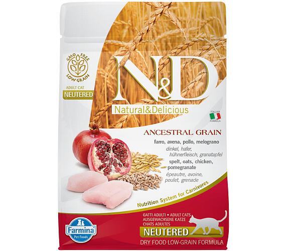N&D LG CAT Neutered Chicken & Pomegranate 5kg + DOPRAVA ZDARMA