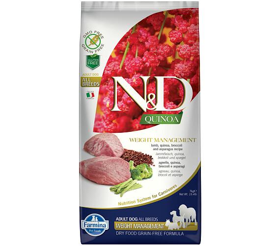 N&D Quinoa DOG Weight Management Lamb Adult M/L 7kg + DOPRAVA ZDARMA