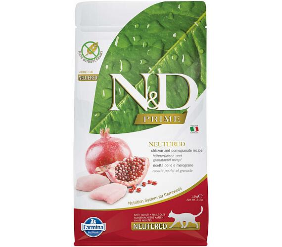 N&D GF CAT Neutered Chicken&Pomegranate 1,5kg