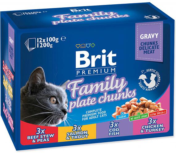 Brit Premium Cat kapsa Family Plate 1200g (12x100g)