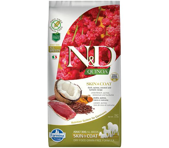 N&D Quinoa DOG Skin&Coat Duck M/L 7kg + DOPRAVA ZDARMA