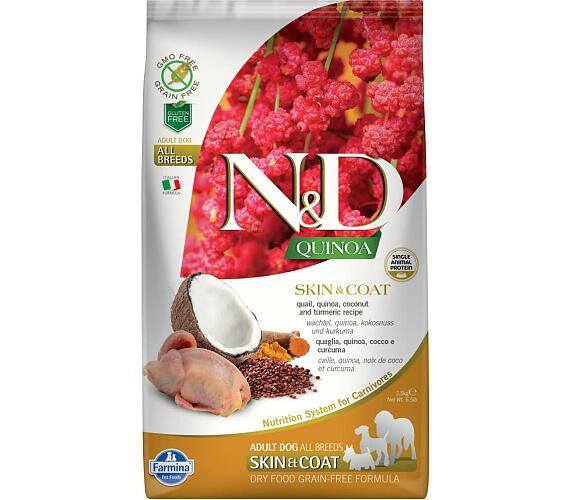 N&D Quinoa DOG Skin&Coat Quail all breeds 7kg + DOPRAVA ZDARMA