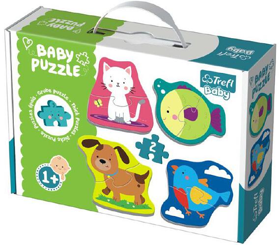 TREFL Puzzle baby Zvířátka 2ks v krabici 27x19x6cm 12m+