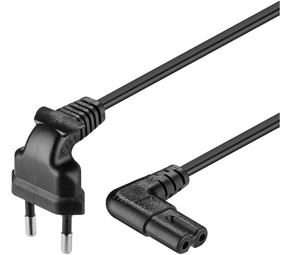 PREMIUMCORD premiumCord Kabel síťový 230V k magnetofonu se zahnutými konektory 5m (kpspm5-90)