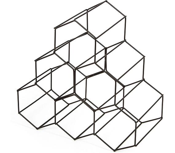 Compactor Hexagon pro 6 lahví,matná ocel,28x28x14,5 cm