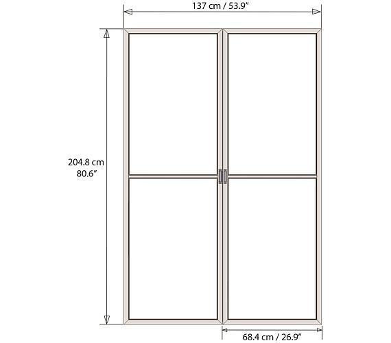 Palram Dveře s moskytiérou pro Torino 3 x 4,25 (antracit)