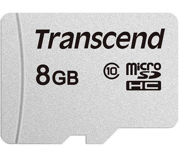 Transcend 8GB microSDHC 300S (Class 10) paměťová karta (bez adaptéru) (TS8GUSD300S)