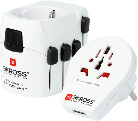 SKROSS cestovní adaptér PRO - World and USB