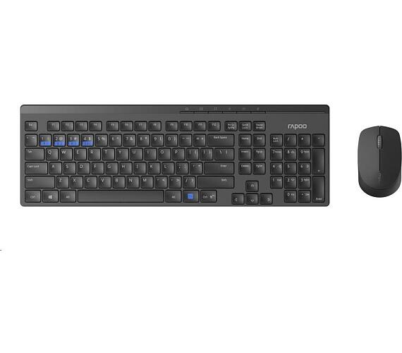 Rapoo set klávesnive a myš 8100M Wireless Multi-Mode Optical Mouse and Keyboard Set Black CZ/SK