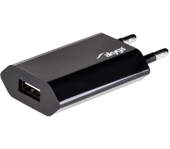 TRX Akyga USB nabíječka 220V/ 5V/ 1A/ černá (TRX-AK-CH-03BK)