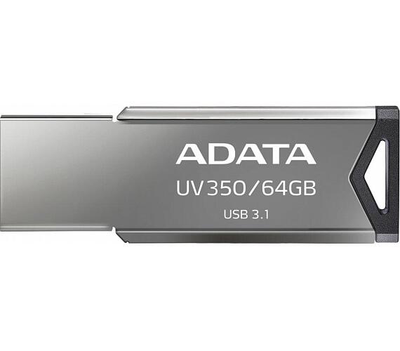 ADATA UV350/64GB/USB 3.1/USB-A/Stříbrná (AUV350-64G-RBK)