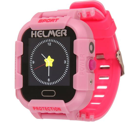 HELMER dětské hodinky LK 708 s GPS lokátorem/ dotykový display/ IP67/ micro SIM/ kompatibilní s Android a iOS/ růžové (Helmer LK 708 P)