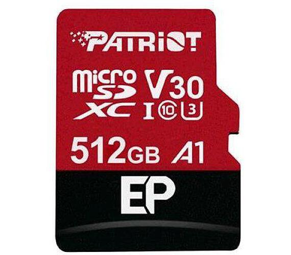 PATRIOT patriot V30 A1/micro SDXC / 512GB / 100MBps / Class 10/+ Adaptér (PEF512GEP31MCX)