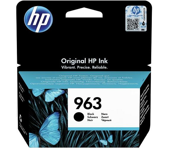 HP inkoustová náplň 963 Černá (black