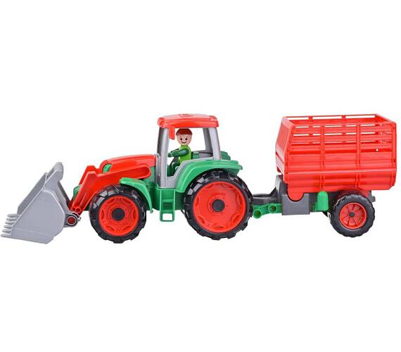Lena Auto Truxx traktor nakladač s přívěsem na seno s figurkou v krabici 53x19x16cm 24m+