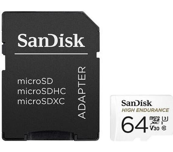 Sandisk MIcroSDXC karta 64GB High Endurance (R:100/W:40 MB/s
