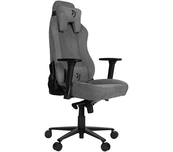 AROZZI herní židle VERNAZZA Soft Fabric Ash/ povrch Elastron/ popelavá (VERNAZZA-SFB-ASH) + DOPRAVA ZDARMA