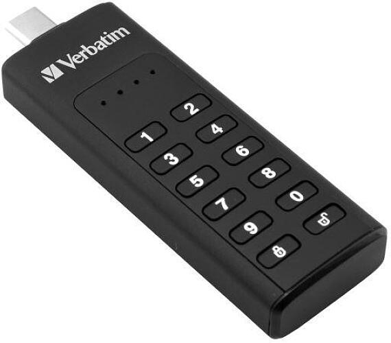 Verbatim USB C 3.1 Drive 64 GB - Keypad Secure (R:160/W:140 MB/s) GDPR (49431)