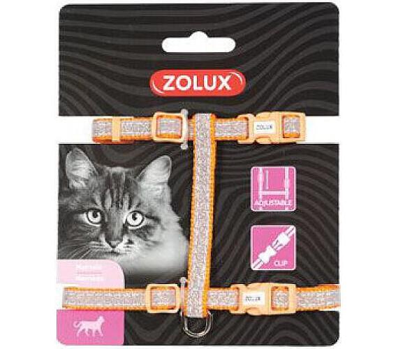 Postroj kočka SHINY nylon oranžový Zolux