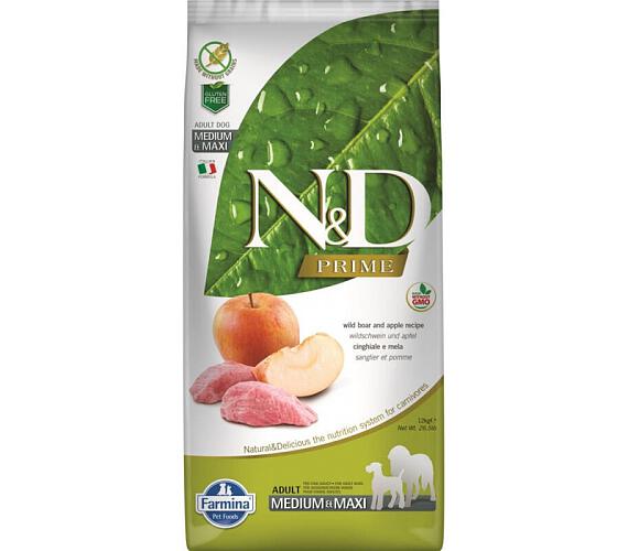 N&D PRIME DOG Adult M/L Boar & Apple 12kg + DOPRAVA ZDARMA