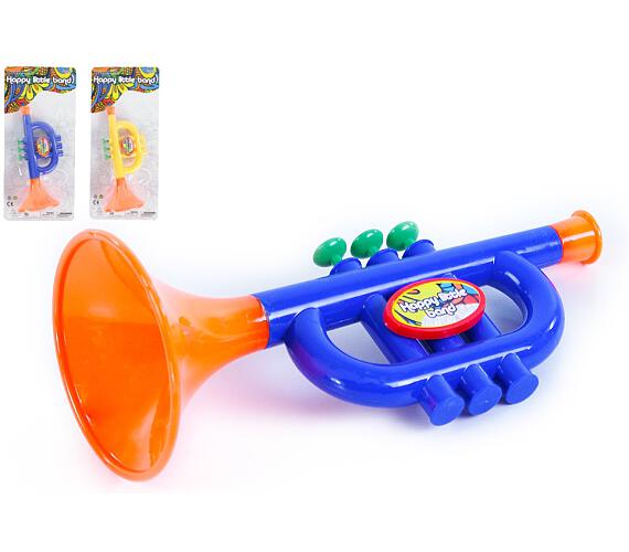 Trumpeta plast malá 24cm asst. 2 barev na kartě