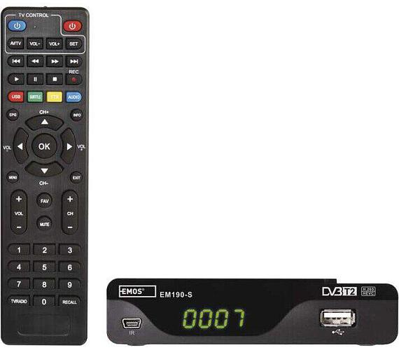 Emos DVB-T2 PŘIJÍMAČ EM 190-S HD (HEVC H265) (2520236400)