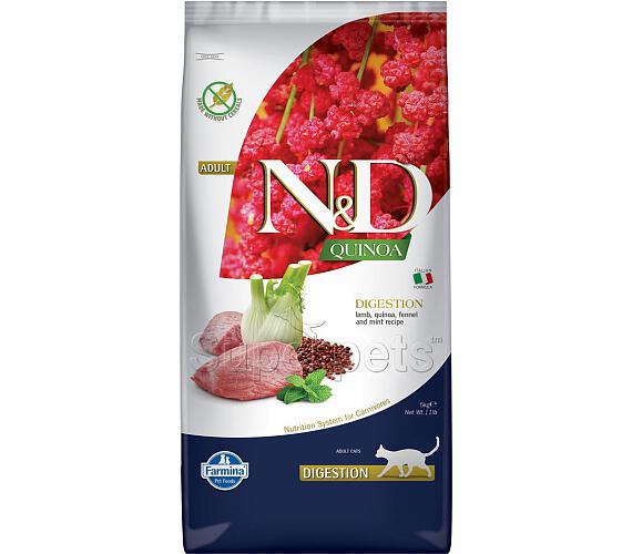 N&D Quinoa CAT Digestion Lamb & Fennel 5kg + DOPRAVA ZDARMA