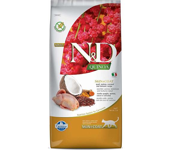 N&D Quinoa CAT Skin & Coat Quail & Coconut 5kg