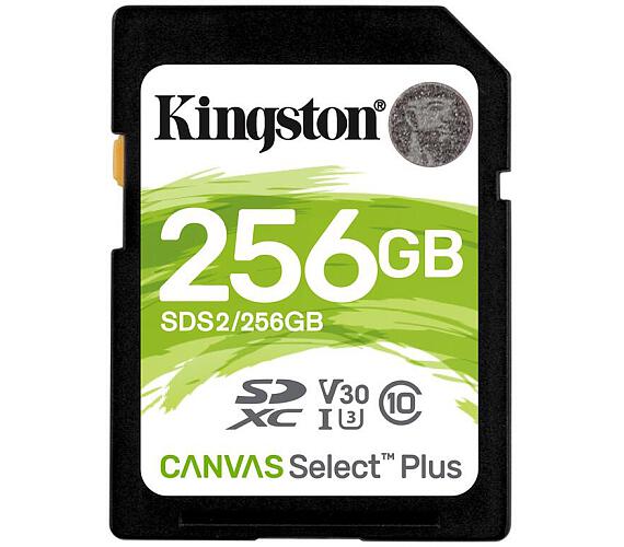 Kingston SDXC Canvas Select Plus 256GB U3 V30 CL10 100MB/s (SDS2/256GB)
