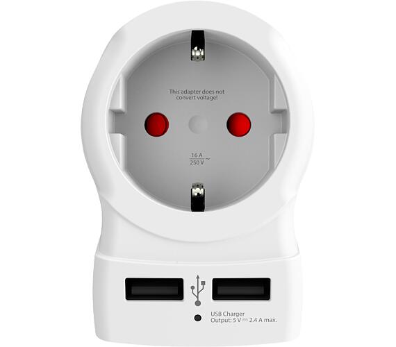 SKROSS cestovní adaptér s USB do Velké Británie