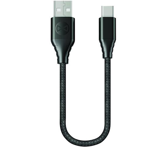 Datový kabel Forever Core USB-C 20cm 3A textilní černý