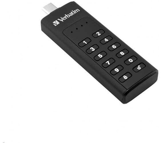 Verbatim USB C 3.1 Drive 128 GB - Keypad Secure (R:160/W:150 MB/s) GDPR (49432)