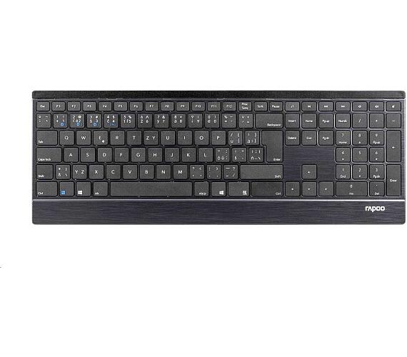 Rapoo klávesnice E9500M Multi-mode Wireless Ultra-slim Keyboard Black