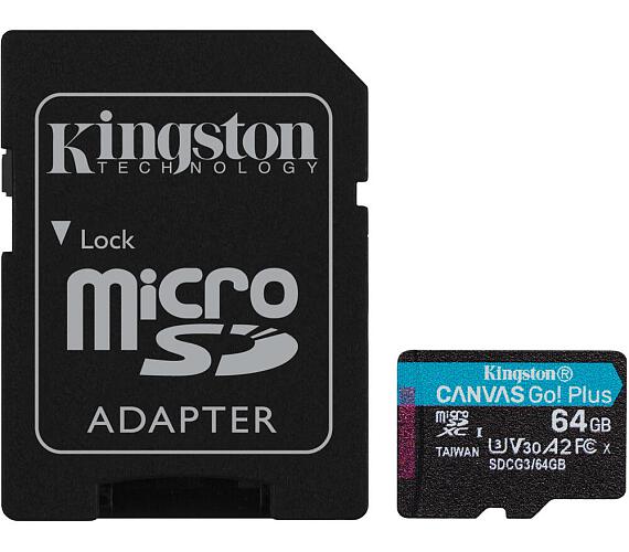 Kingston Canvas Go! Plus 64GB microSDXC + SD Adapter (SDCG3/64GB)
